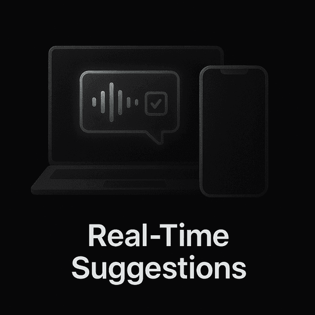 Illustration depicting real-time suggestions